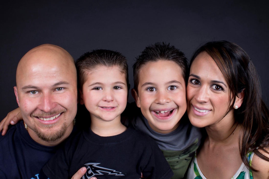 Frida Ojeda con su familia
